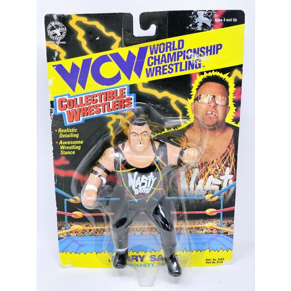 WCW The Nasty Boys Tag Team Wrestlers 1994 Jerry Sags & Brain Knobs Unopened - Picture 13 of 16